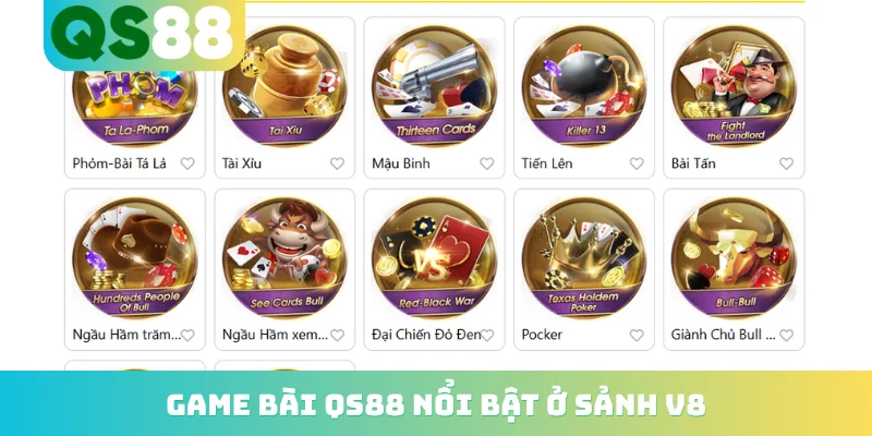 Game Bài QS88 - Dẫn Đầu Xu Hướng Với 100 Bàn Đấu Xanh Chín